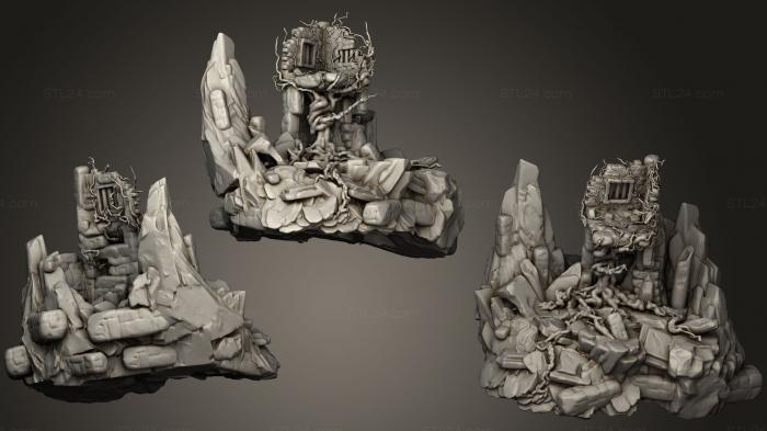 Статуэтки и статуи разные (Руины, STKR_0918) 3D модель для ЧПУ станка